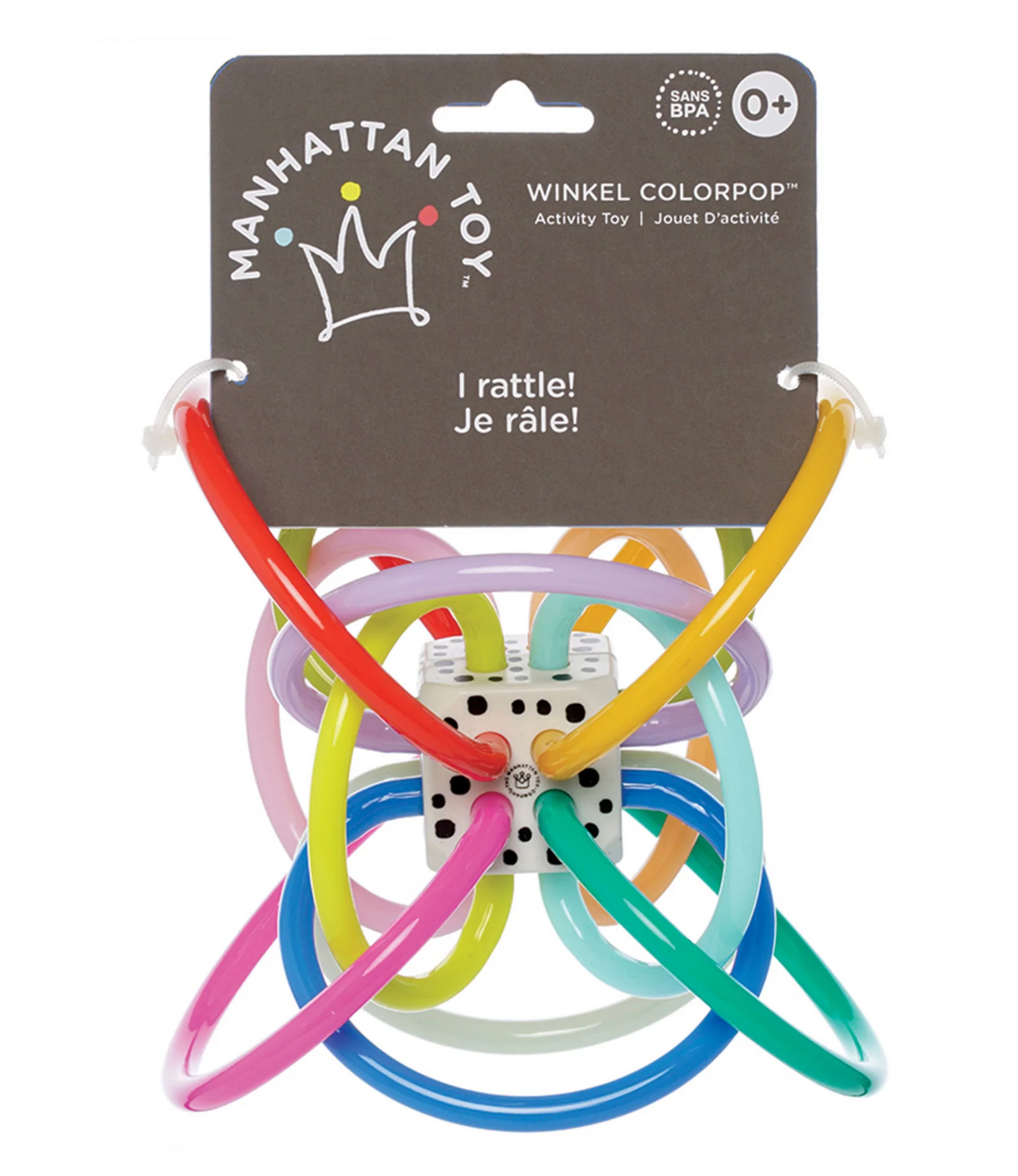 Winkel Colorpop - Rattle and Sensory Teether Toy