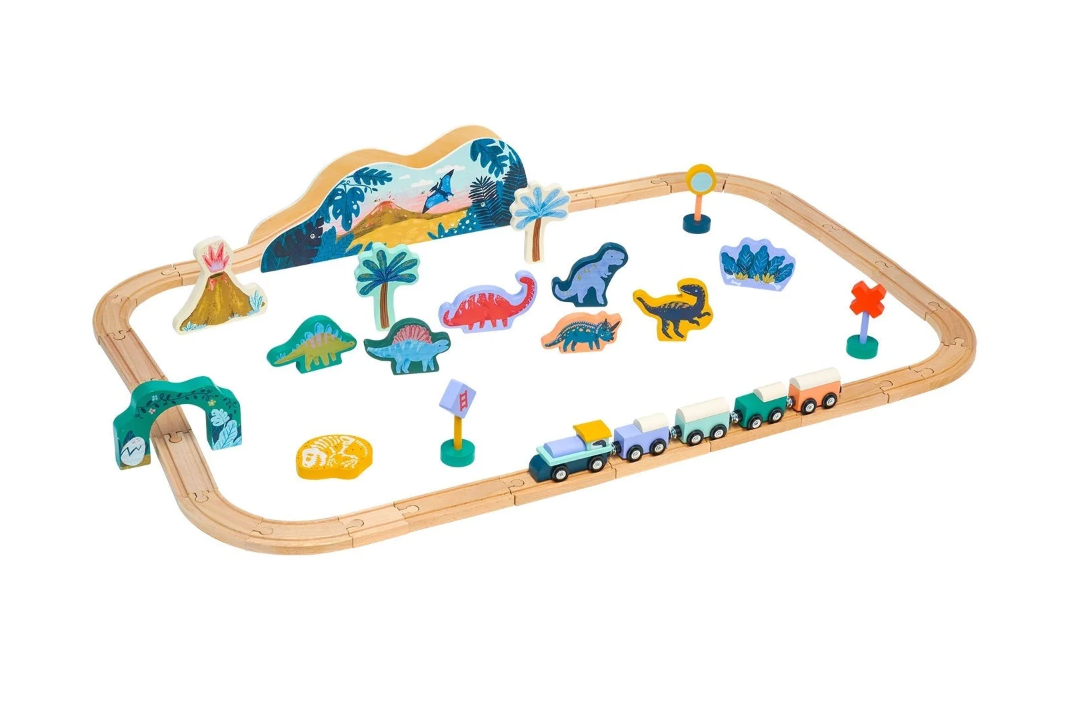 T-Rex Express - Wooden Toy Train Set