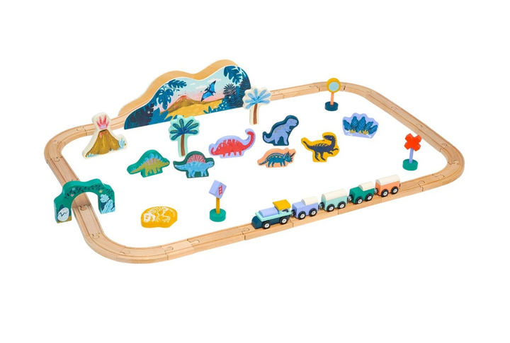 T-Rex Express - Wooden Toy Train Set