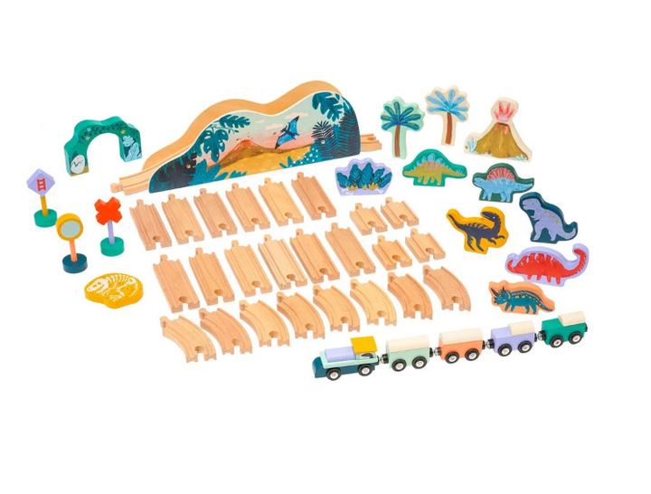 T-Rex Express - Wooden Toy Train Set