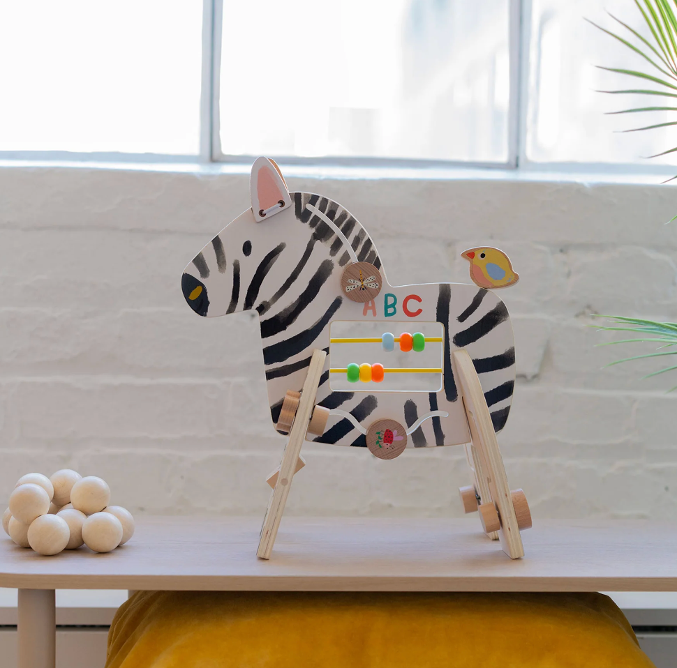 Safari Zebra - Wooden Activity Toy