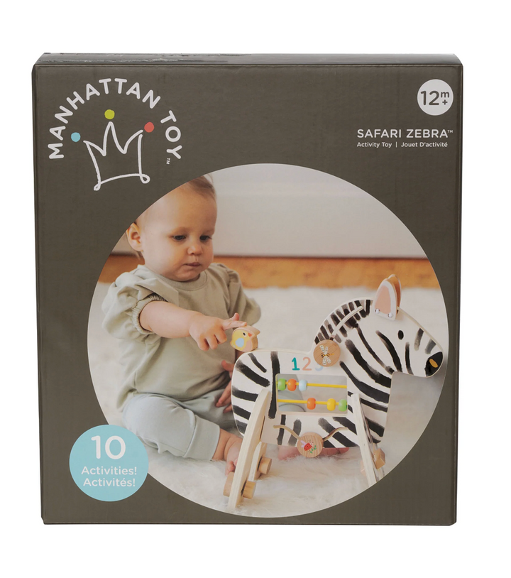 Safari Zebra - Wooden Activity Toy