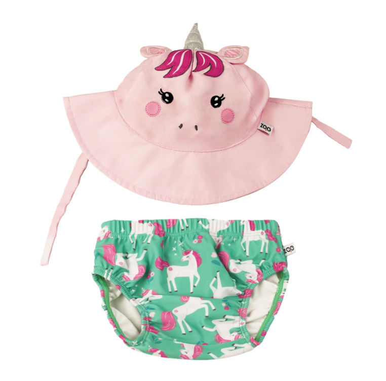 UPF50+ Swim Diaper + Sun Hat Set