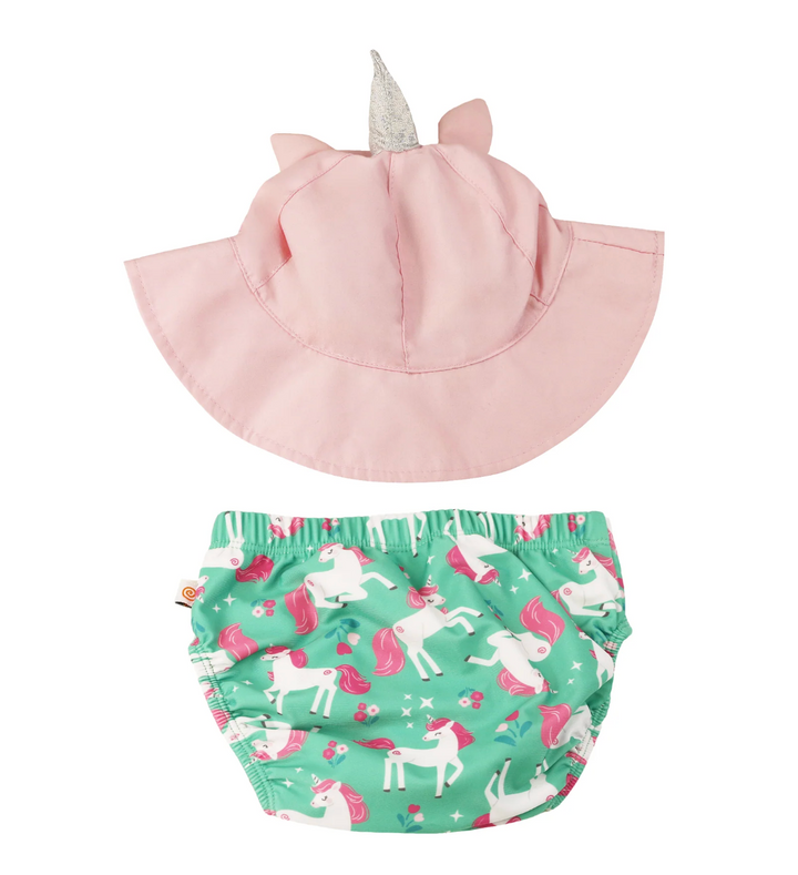 UPF50+ Swim Diaper + Sun Hat Set