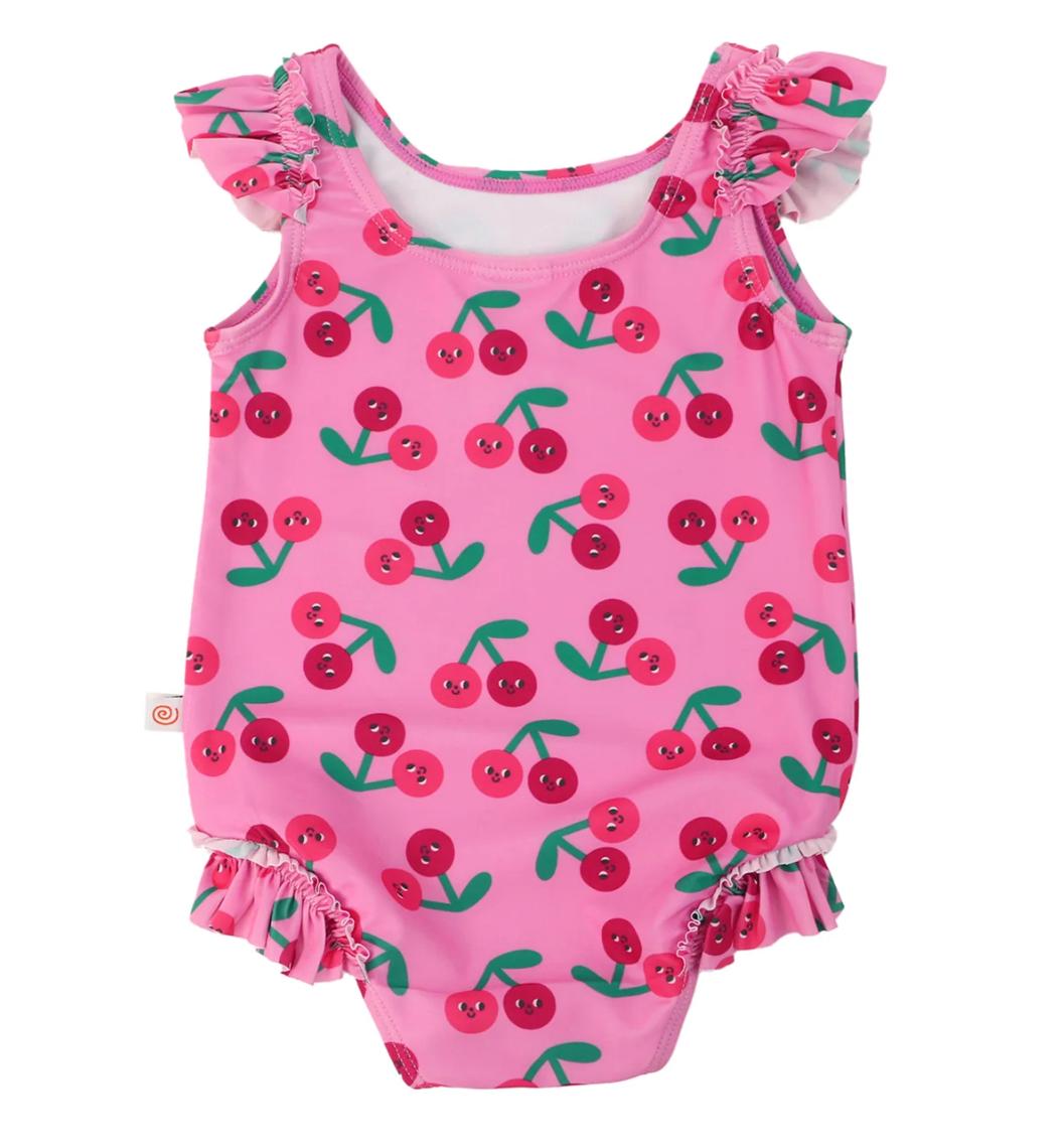 Ruffled 1 Piece Swimsuit