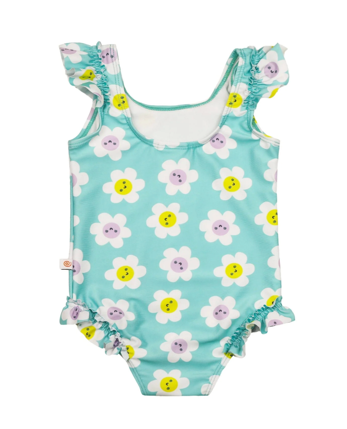 Ruffled 1 Piece Swimsuit