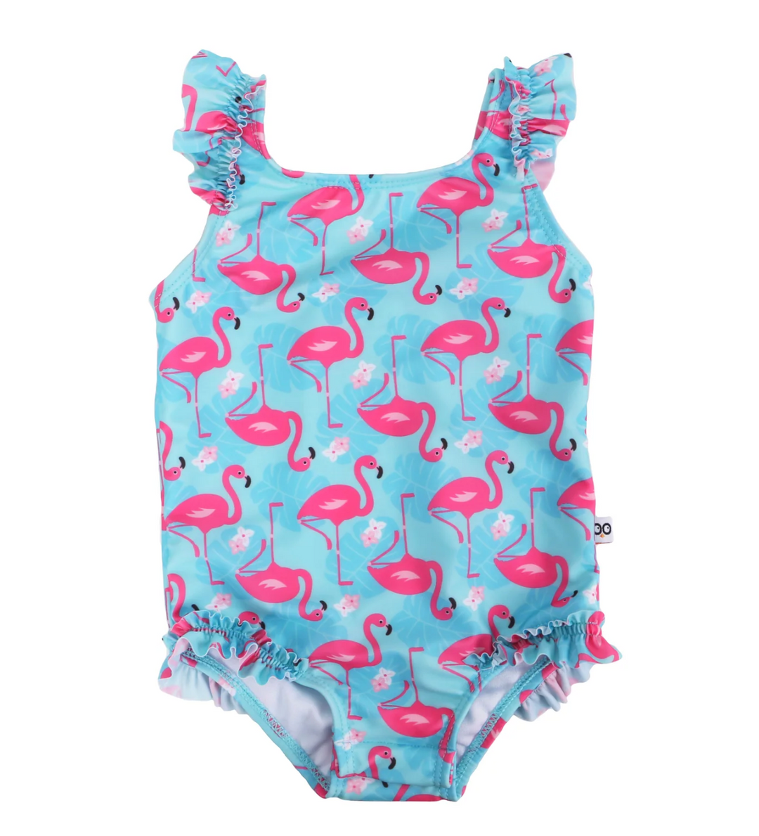 Ruffled 1 Piece Swimsuit