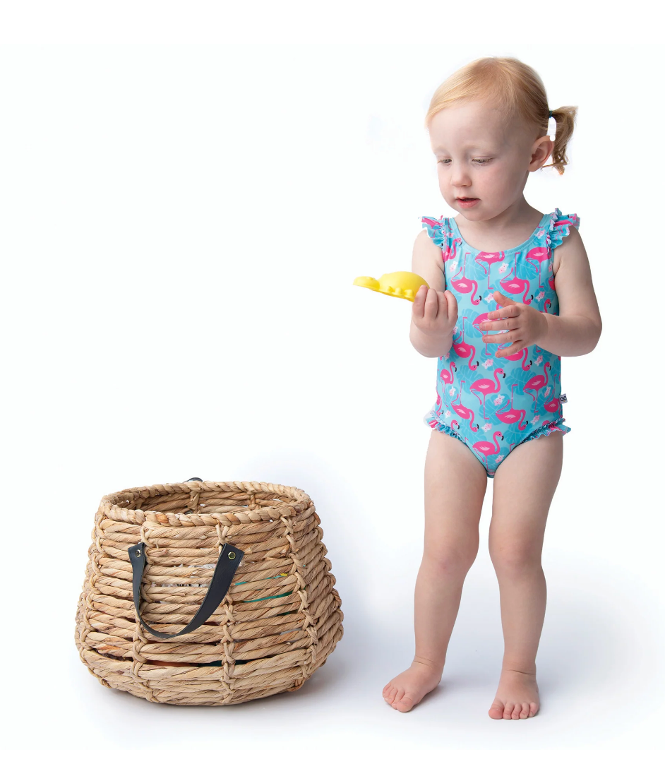 Ruffled 1 Piece Swimsuit