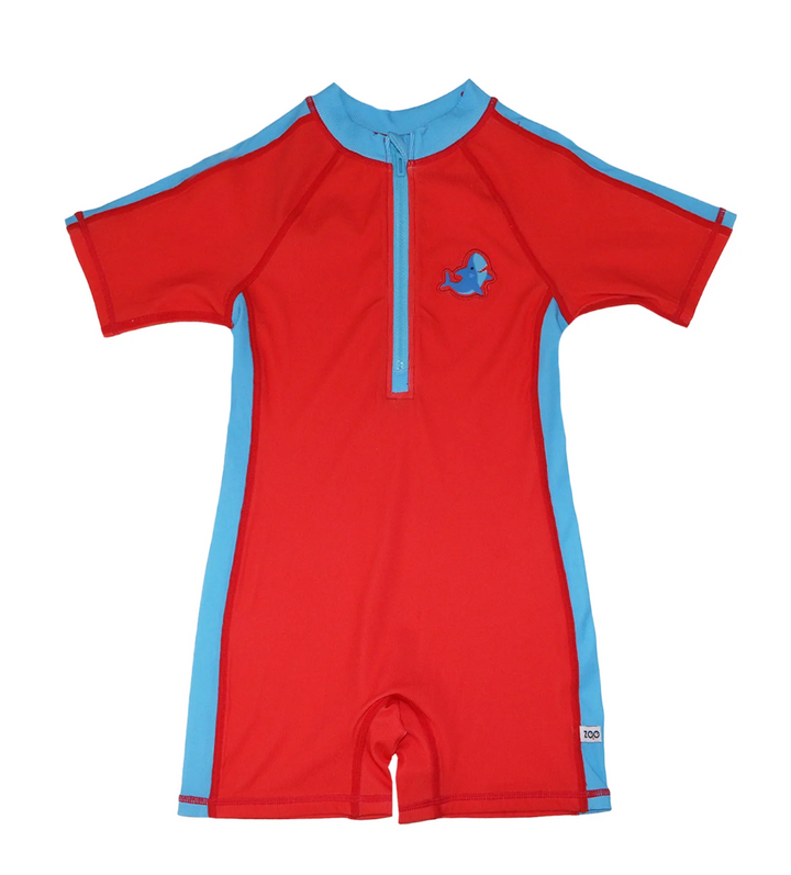 Short Sleeve 1 Piece Swimsuit