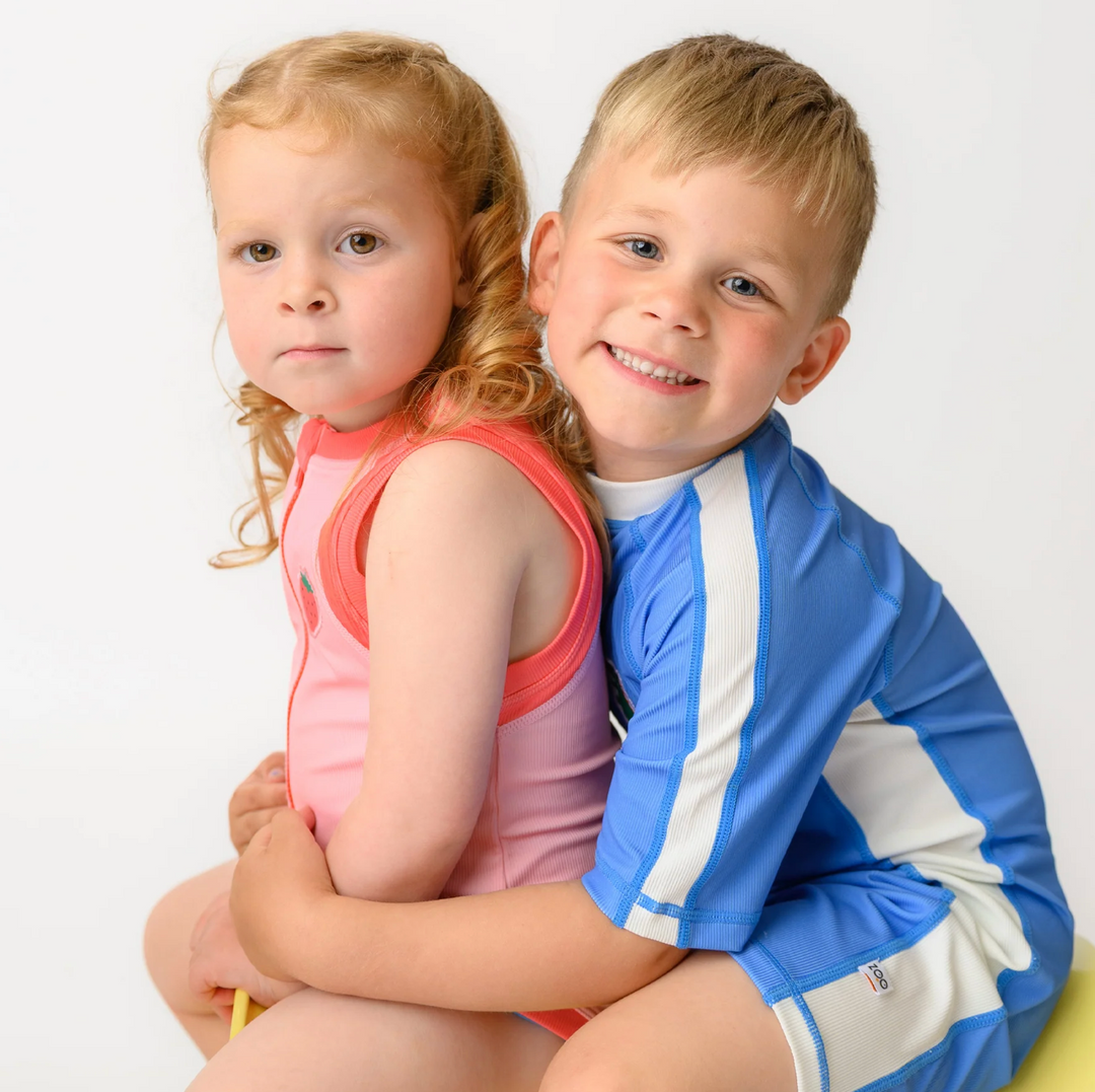 Short Sleeve 1 Piece Swimsuit