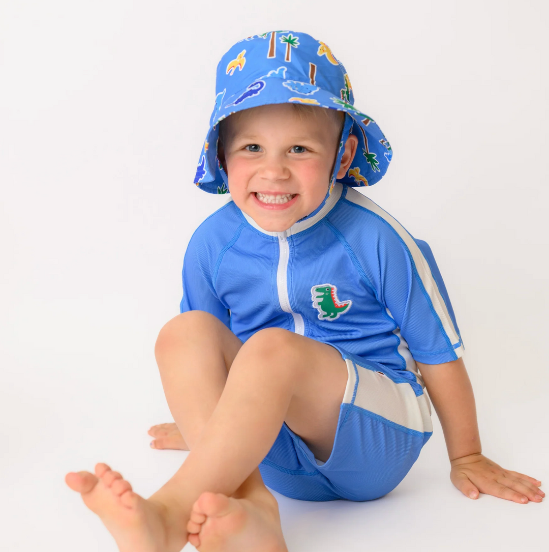 Short Sleeve 1 Piece Swimsuit