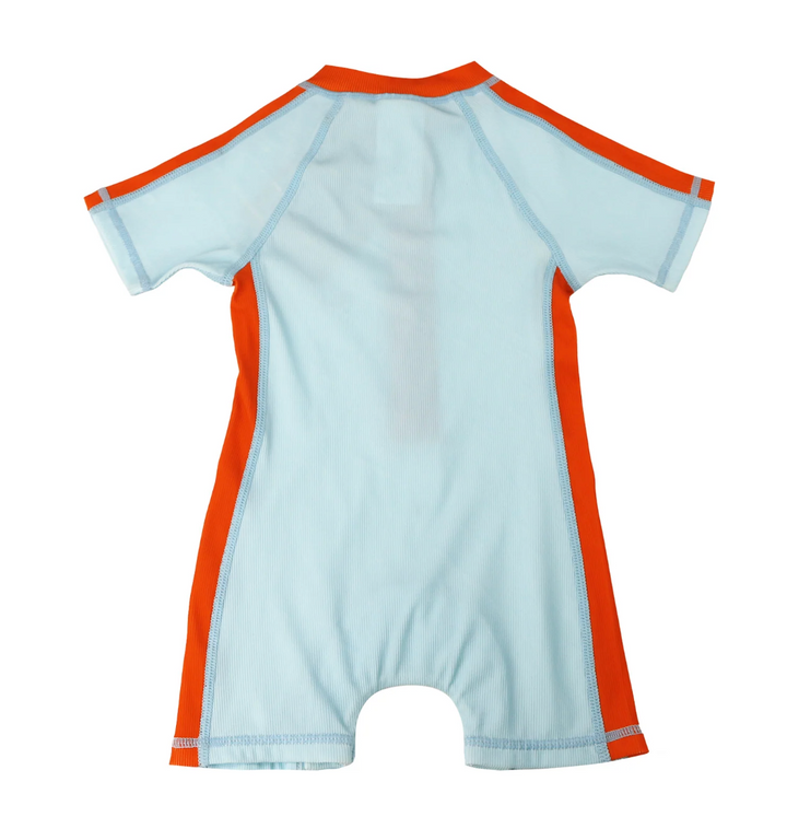 Short Sleeve 1 Piece Swimsuit