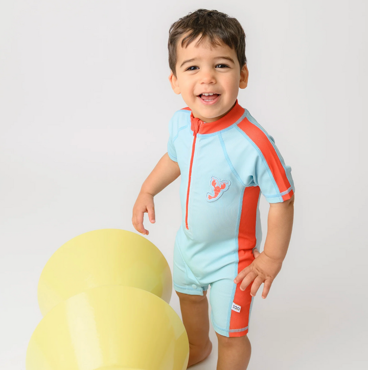 Short Sleeve 1 Piece Swimsuit