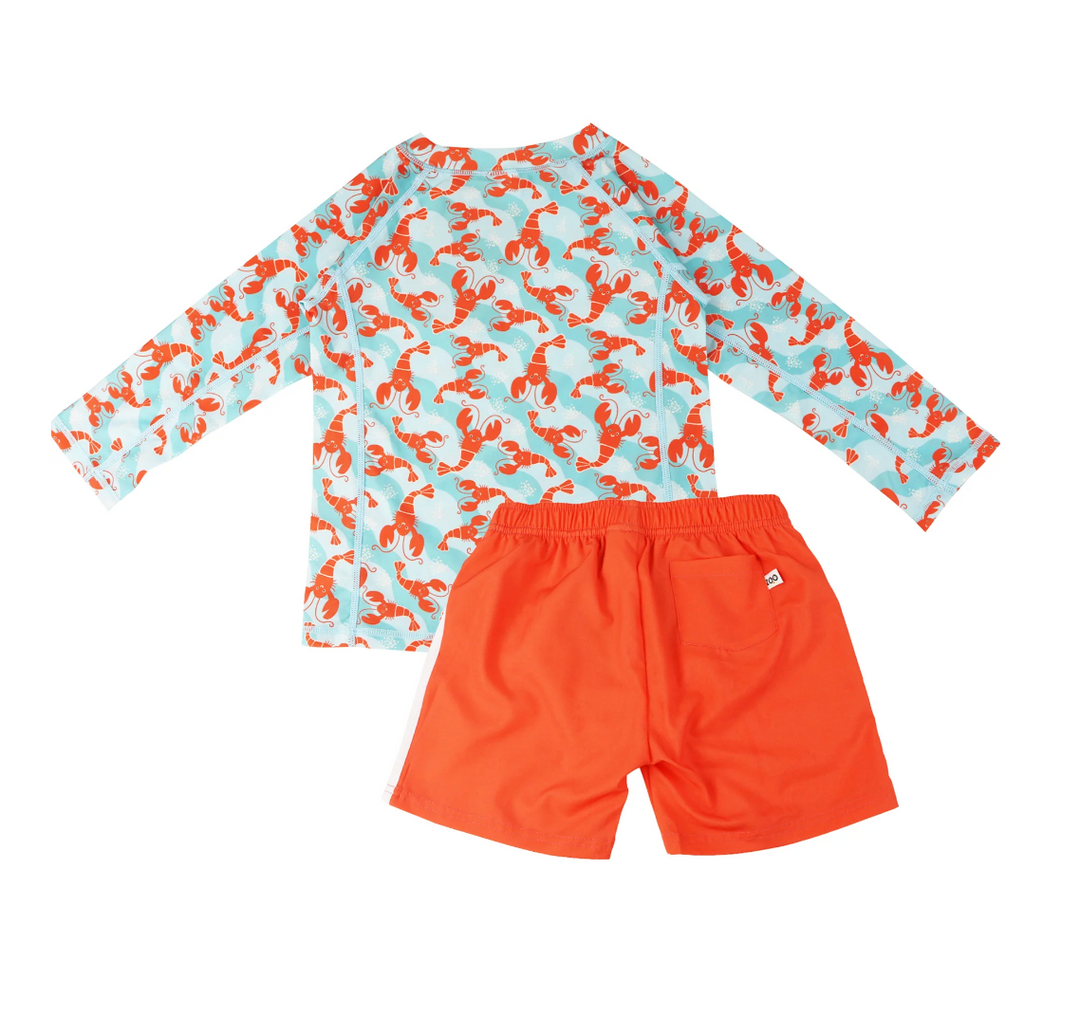 Rashguard Swim Top + Shorts Set