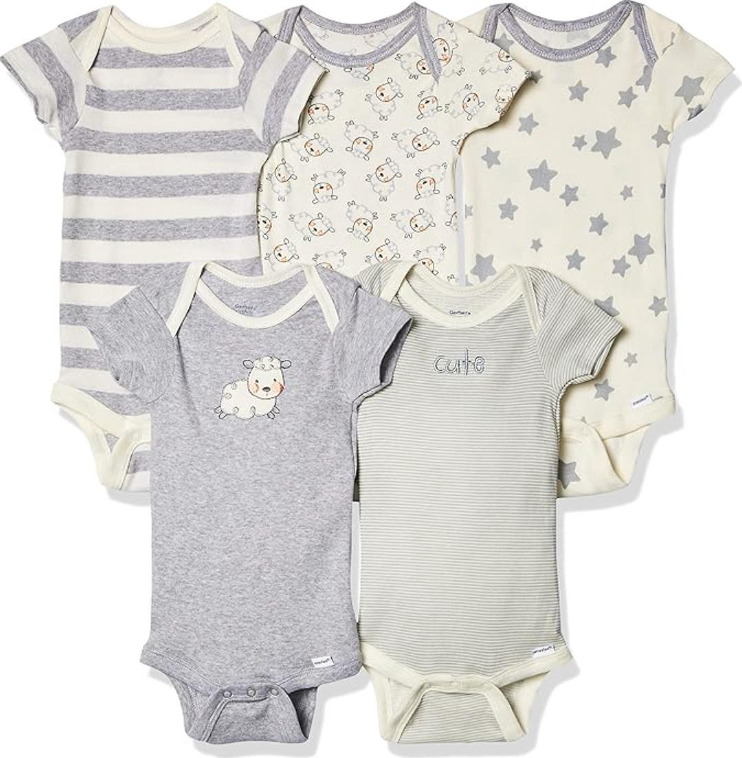 Short Sleeve Onesie - 5 Pack