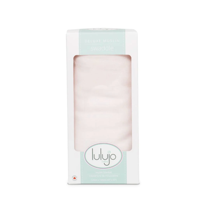 Lulujo - Couverture d'emmaillotage en coton de bambou - Rose