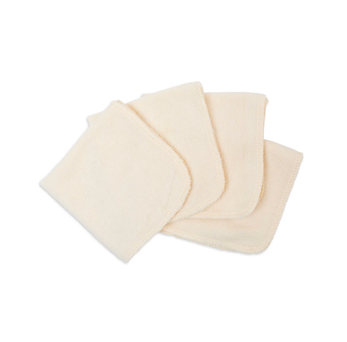 Organic Cotton Washcloths - 4 Pack