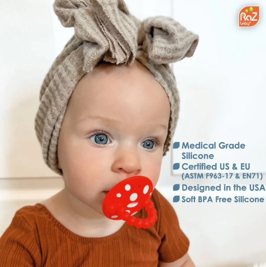 Chompy Mushroom Silicone Teether - 2 Pack
