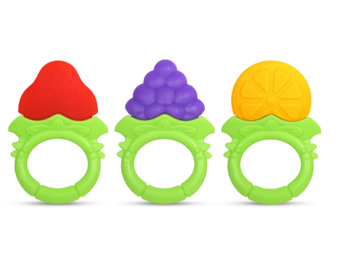 Fruitique Round Silicone Teethers - 3 Pack