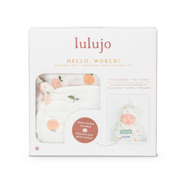 Hello World Blanket & Knotted Hat Set