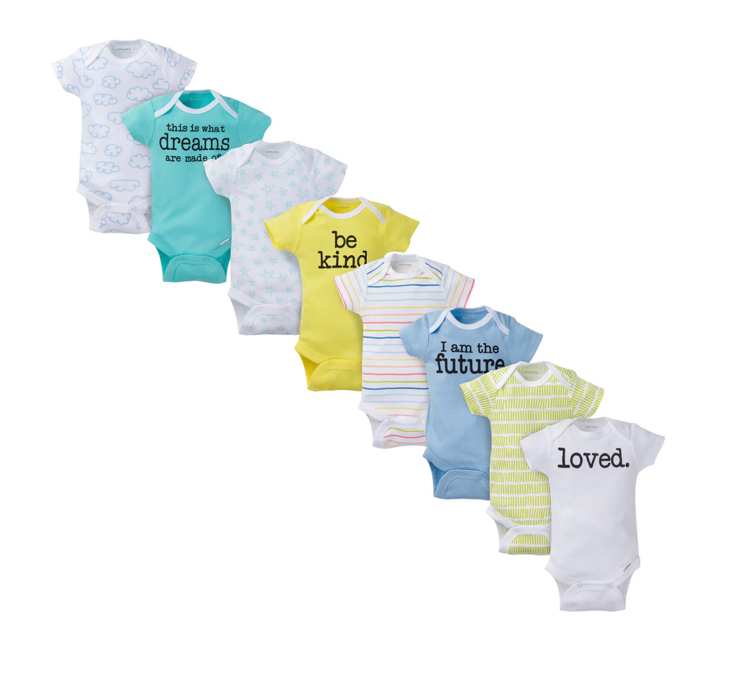 Short Sleeve Bodysuit Onesies - 8 pack