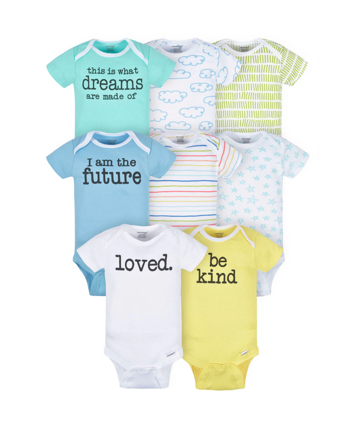 Short Sleeve Bodysuit Onesies - 8 pack