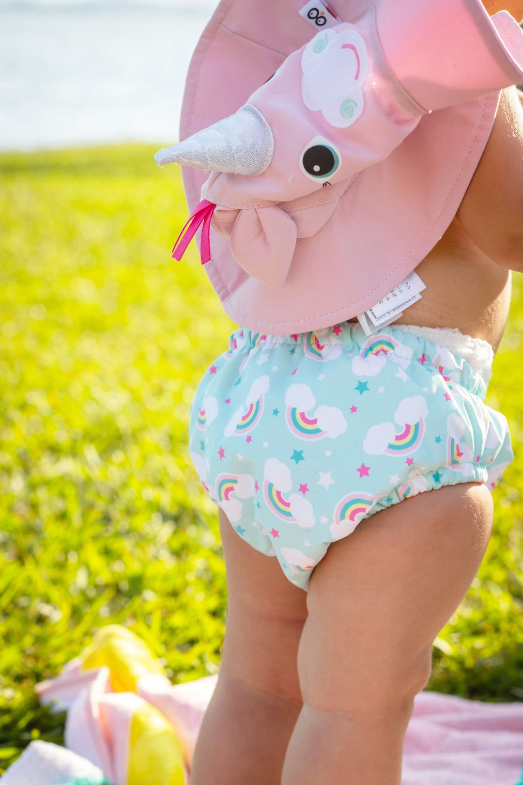 UPF50+ Baby Swim Diaper & Sun Hat Set - Alli the Alicorn