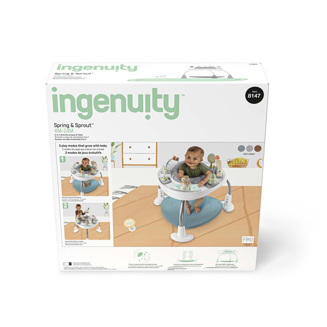 Spring & Sprout 2-in-1 Activity Jumper + Table - First Forest