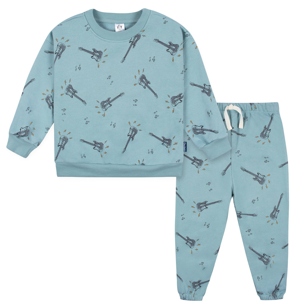 d - Gerber - 23F - 2pc Top+Pant Set - Teal Guitars - 12M 2 piece Top + Pant Set - Teal Guitars 013618401114