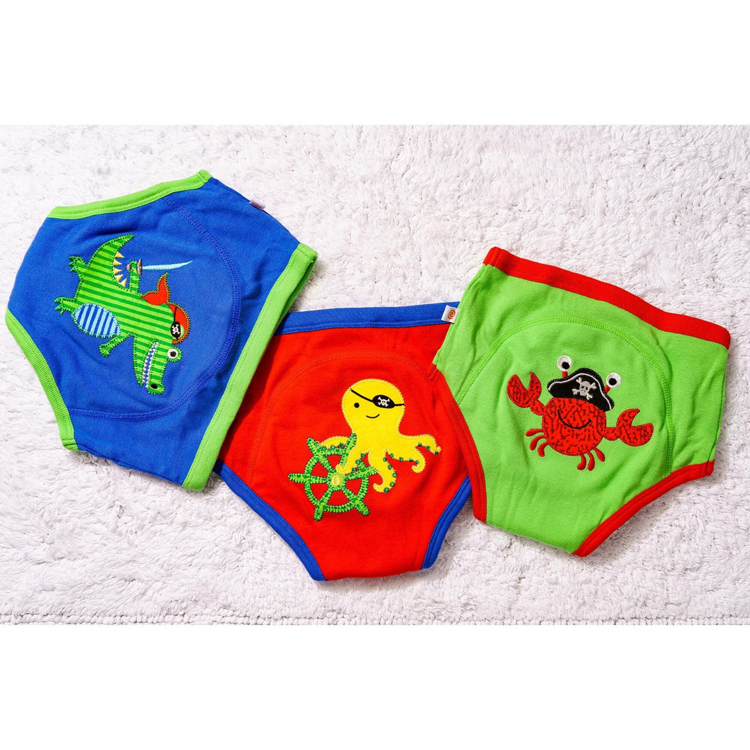 Organic Cotton 3 Piece Potty Training Pants - Pirate Pals