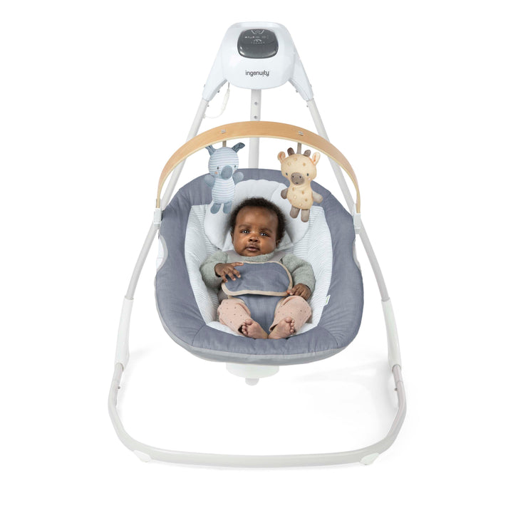 SimpleComfort Compact Soothing Swing - Chambray