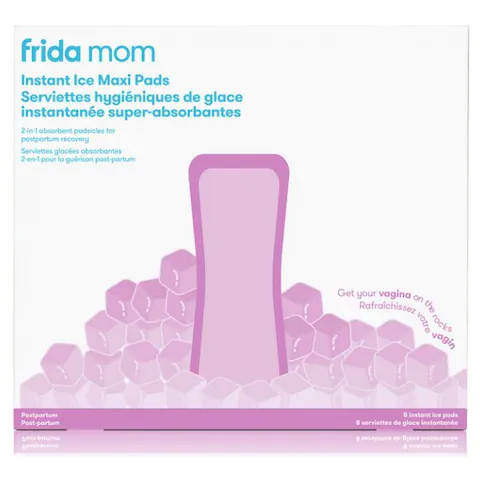 Fridamom Recovery Bundle - Sous-vêtements post-partum, maxi coussinets de glace et bouteille péri à l'envers