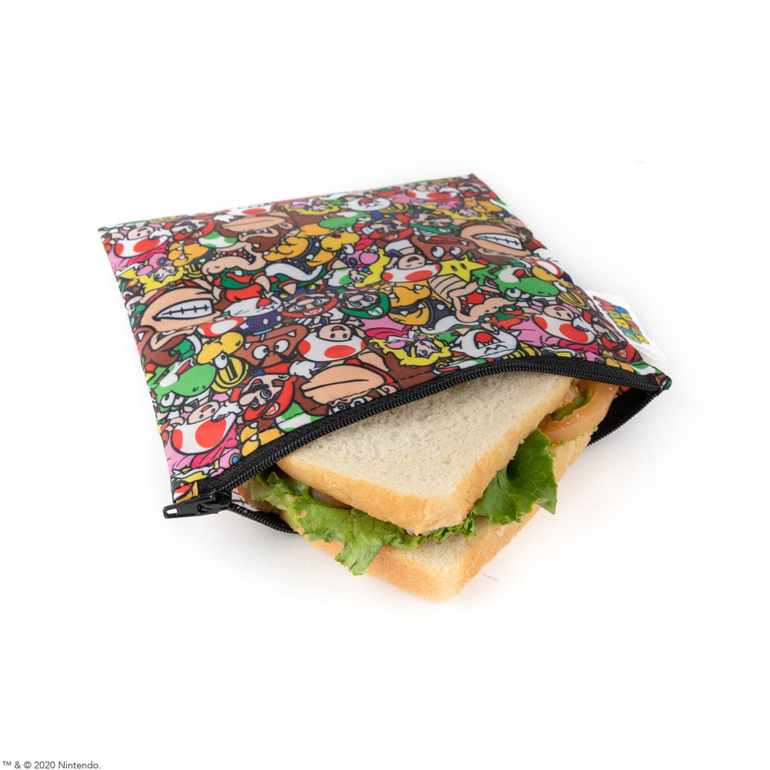 Bumkins - Reusable Snack Bag 3PK - Super Mario™ Power Up