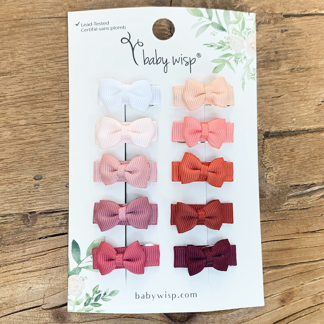 Baby Wisp - Bow Snap Clips - 10pk - 3M+