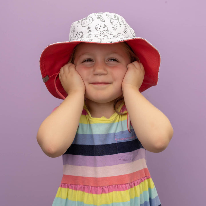 FlapJackKids - Chapeau de soleil à colorier pour enfants
