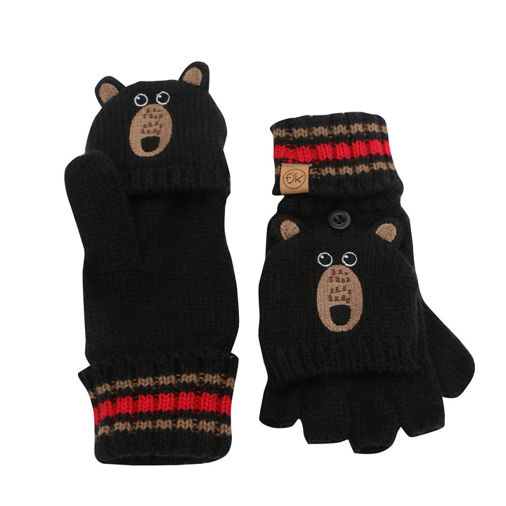 Flapjacks Knitted Fingerless Gloves w/Flap