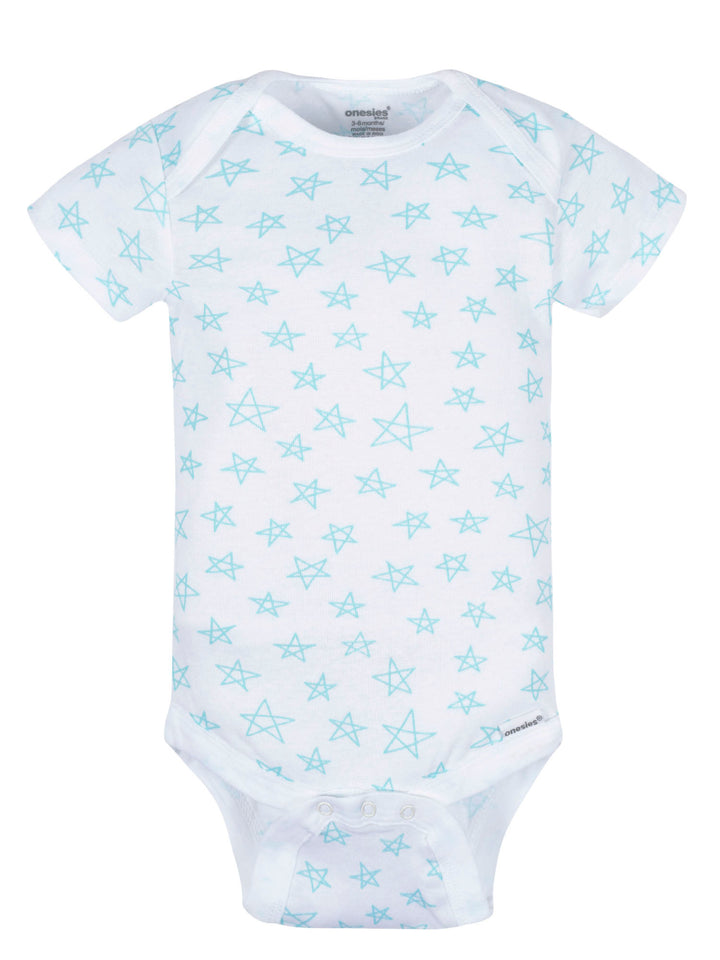 Onesies - 8 Pack Short Sleeve Bodysuit - Stars