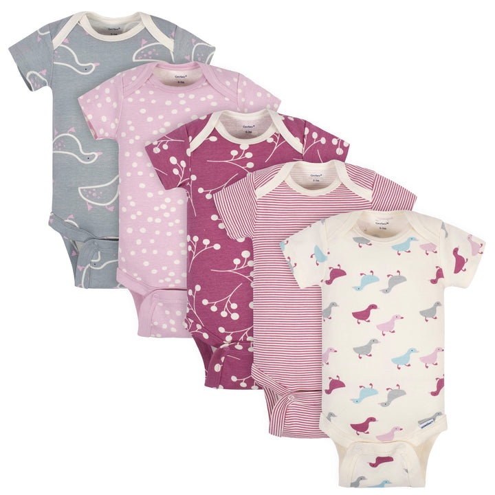 Gerber - 5 Pack Short Sleeve Onesie Bodysuit