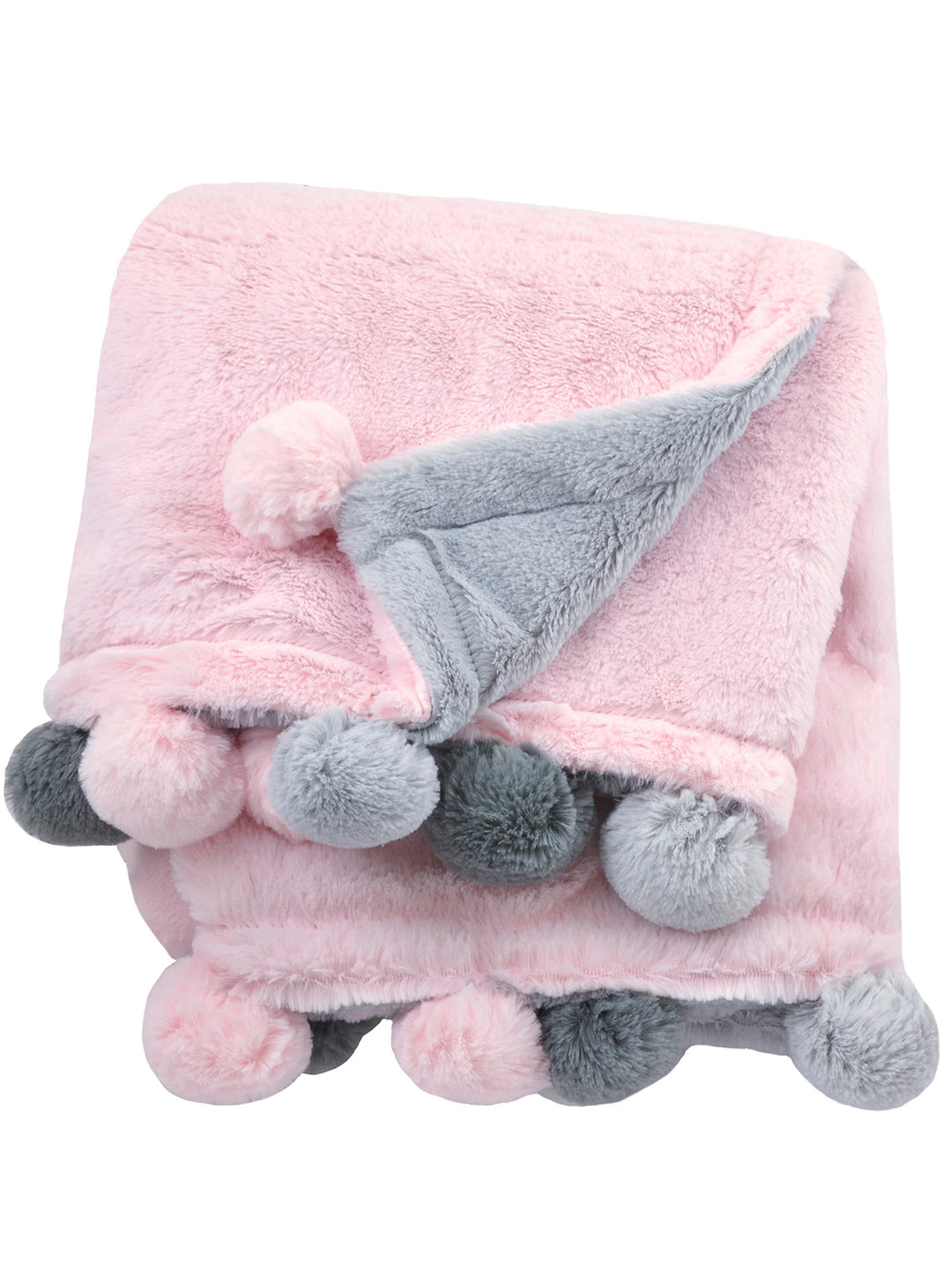 Just Born - Plush Blanket - Pink Pom Pom