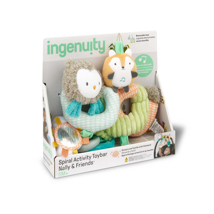 inGenuity - Barre de jouets d'activités en spirale Nally and Friends™