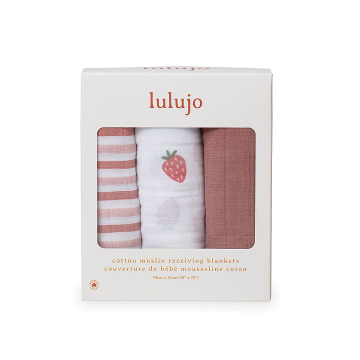 Lulujo- Receiving Blankets 3PK