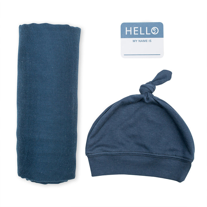 Lulujo - Hello World Blanket & Knotted Hat