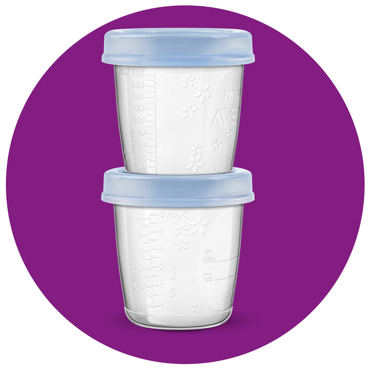 Philips Avent - Breast Milk Storage Cups (10 x 180mL - 6oz)