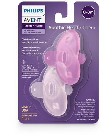 Philips Avent - Sucette Soothie Heart 2x2pk - 0-3M