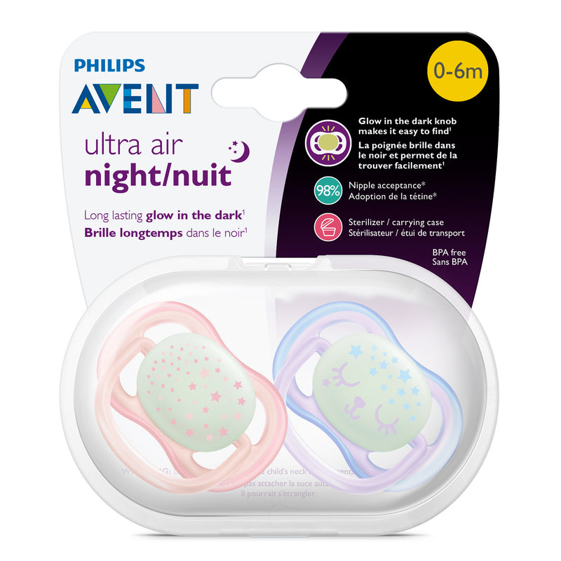Philips Avent -Ultra Air Pacifier Night 2pk