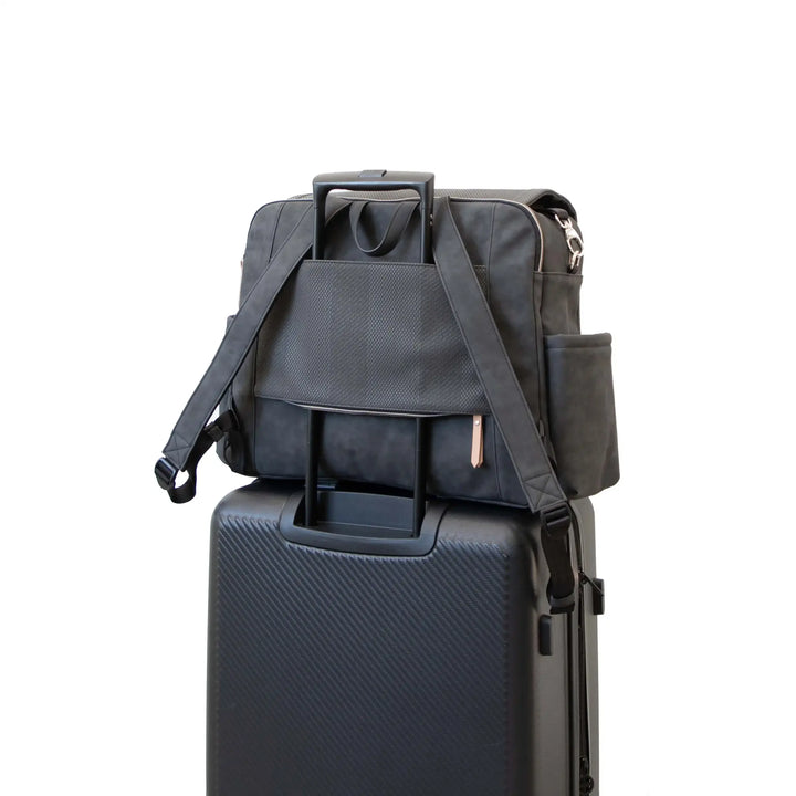 PPB - Boxy Backpack Deluxe - Similicuir à coutures torsadées en carbone