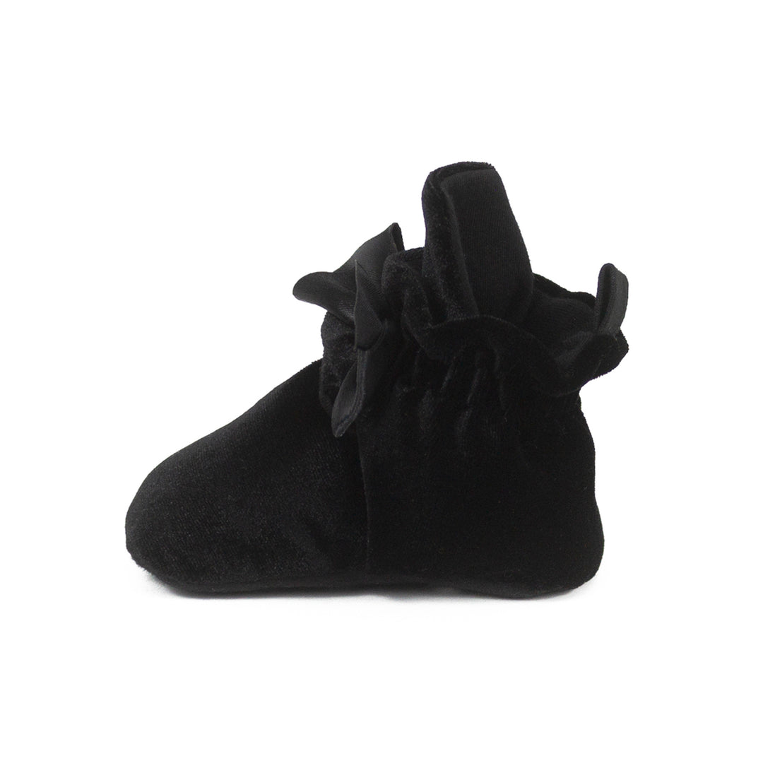Robeez - Snap Boot - Holiday Bow Velours Noir