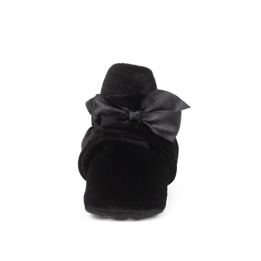 Robeez - Snap Boot - Holiday Bow Velours Noir