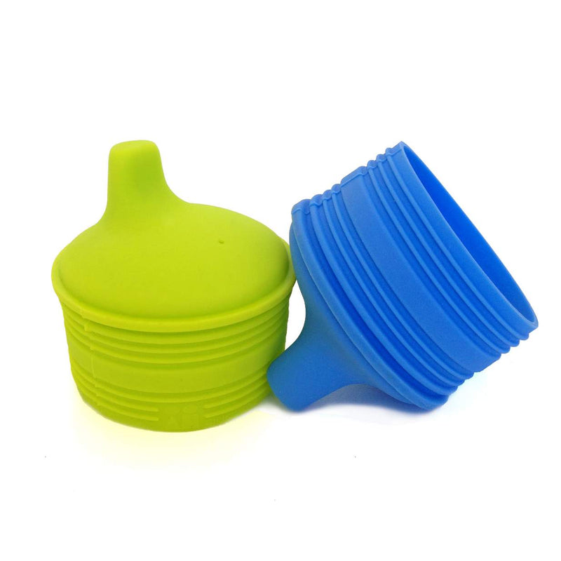 Silikids - Universal Sippy Top 2pk - Blue/Lime