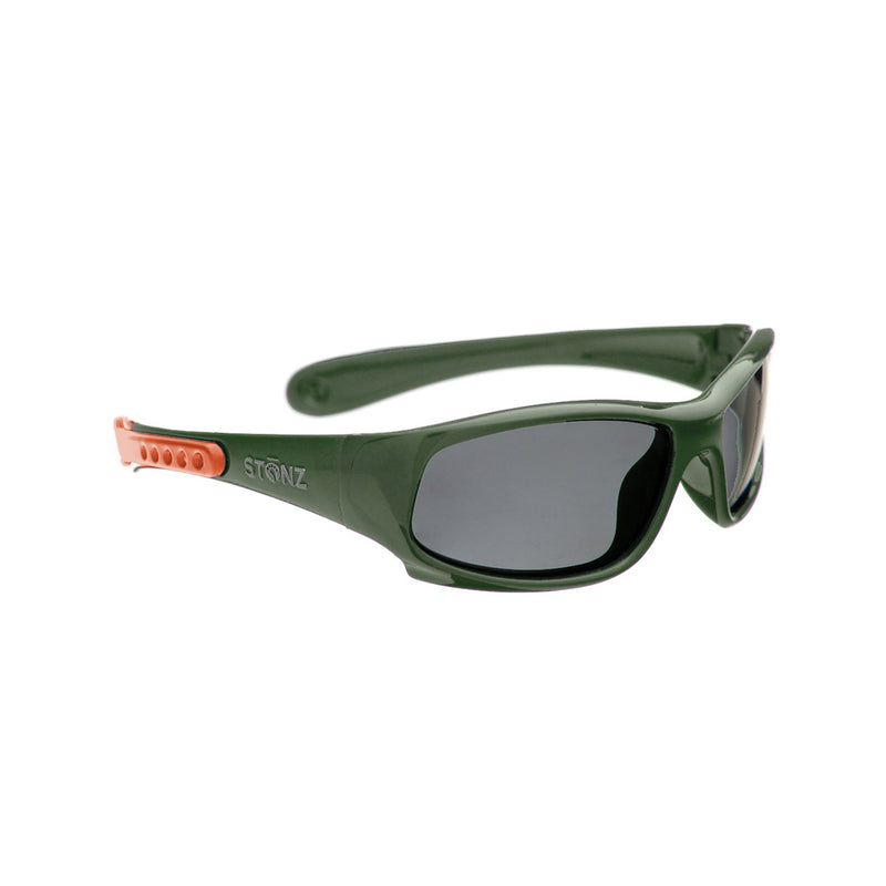 Stonz Baby Sport Sunnies -Glossy-Forest Green/Coral - 0-2yrs
